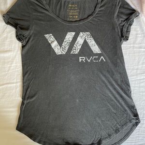 RVCA, XS, Gray Tee